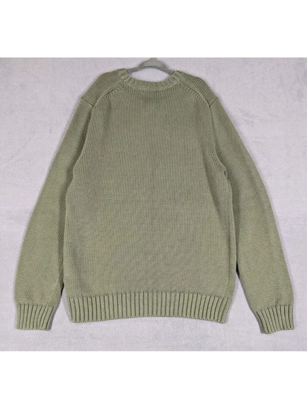 Polo Ralph Lauren Boys M 10-12 Olive Green Cotton Crewneck Sweater Pony Logo NWT